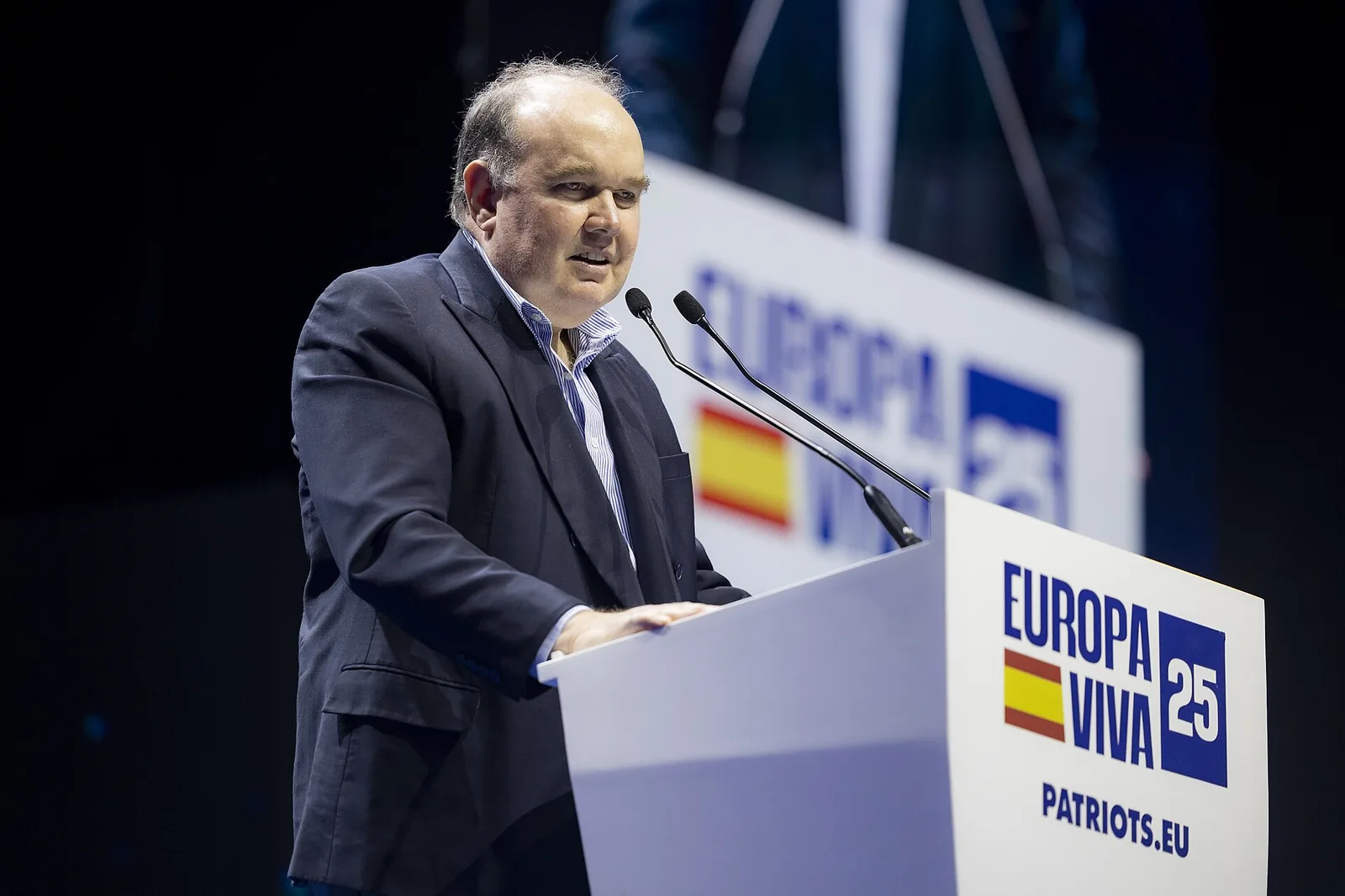 Rafael López Aliaga durante su intervención en Europa Viva 2025